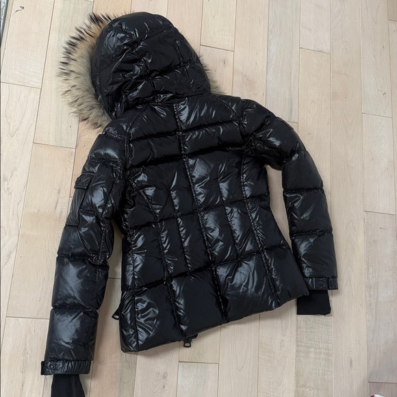 SAM raccoon genuine fur hood down puffer black jacket - Picture 16 of 16
